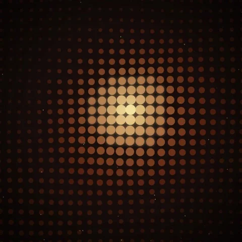Golden Dotted Halftone Pattern Background with Spotlight Effect Stock Footage 347811231