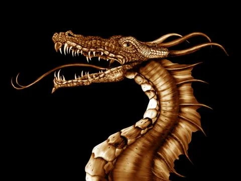 Golden dragon Stock-Illustration