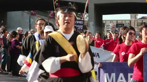 Golden Dragon Parade Video stock 10736953