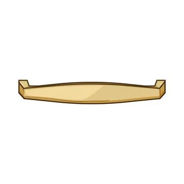 Golden drawer handle design element illustration Stock Illustration