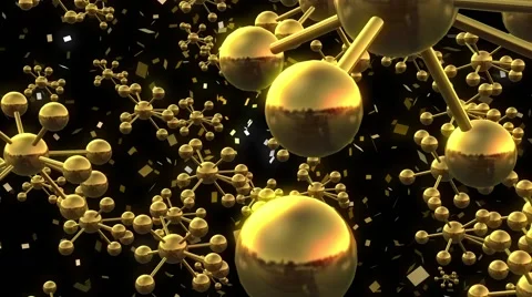 Golden Dreams VJ Loop 3 Stock Footage 49101228