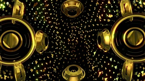Golden Dreams VJ Loop 6 Stock Footage 49101178