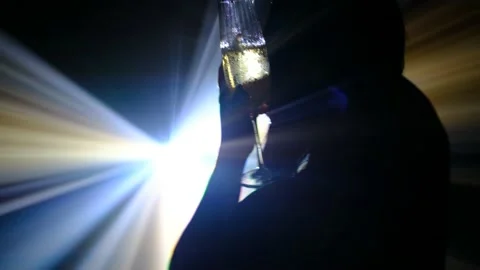 Golden Drink Stock Footage 223002367