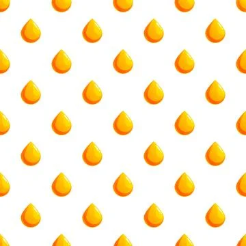 Golden drops seamless pattern on white background Stock Illustration