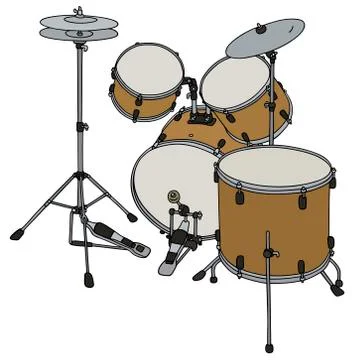 Golden drums Stock Illustration