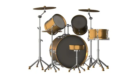 Golden drums rotating loop Stock Footage 89659986