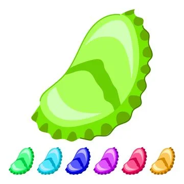 Golden dumpling empanada pasta pastry vector graphic Stock Illustration