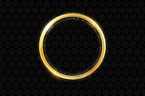 Golden dust circle Stock Illustration