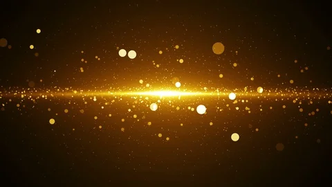 Golden dust coming to camera Stock Footage 88676527
