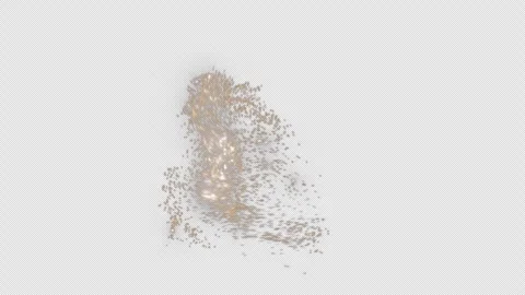 Golden Dust Explosion With Alpha Channel Stock Footage 339301870
