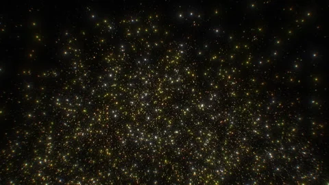 Golden Dust Explosion Left and Right Sides Slow Motion Black Background. Gold Video stock 306389088