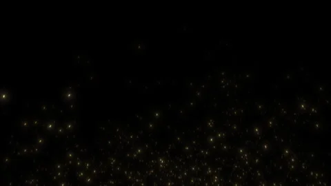Golden Dust Falling Slow Motion Black Background Abstract 3d Animation. Gold Stock Footage 285070668