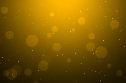 Golden Dust Particles Background, Sparkling Gold Light Effect Stock Illustration