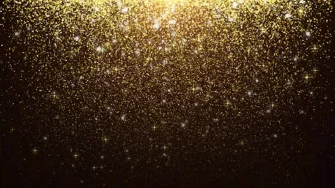 Golden dust particles falling slowly with sparkling traits, holiday, happy .. Stock Footage 339436465