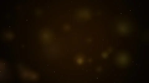Golden Dust Particles Floating in Dark Amber Bokeh Background - Abstract Moti Stock Footage 346660388