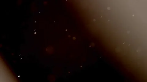 Golden dust particles floating slowly through warm cinematic light Stock Footage 329597853