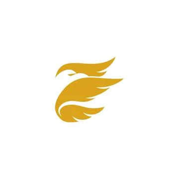 Golden eagle logo template design. Vector illustration. Stock Illustration