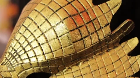 Golden eagle mask 009 Stock Footage 242959440