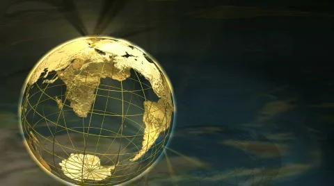 Golden Earth Spin 스톡 동영상 329176