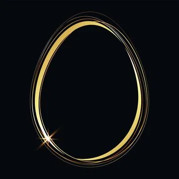 Golden Easter egg, beautiful festive design Stock Illustration