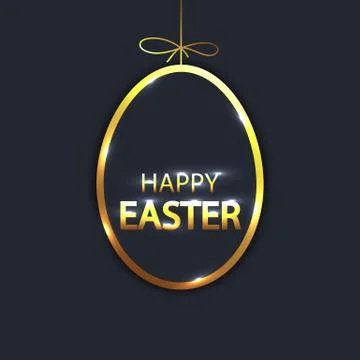 Golden easter egg card イラスト素材