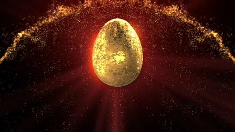 Golden Easter egg Stock Footage 128773137
