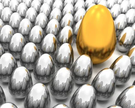 Golden Easter egg Stock Illustration