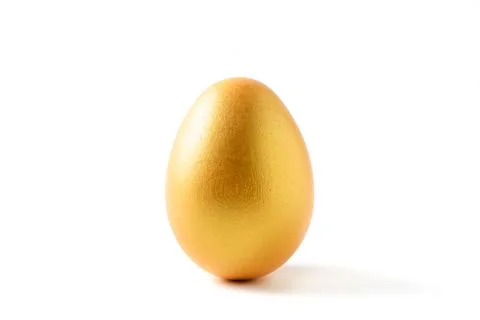 Golden a easter egg isolated Стоковые фото