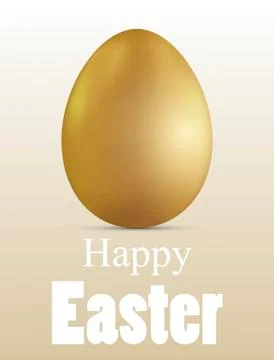 Golden Easter Egg Pattern Illustrazione stock