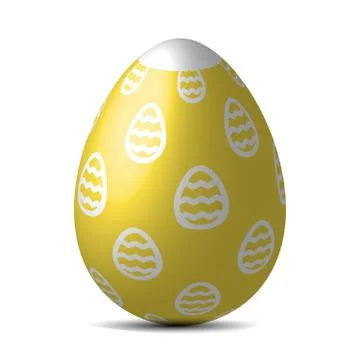 Golden Easter Egg with a pattern. Vector illustration Stock Illustration