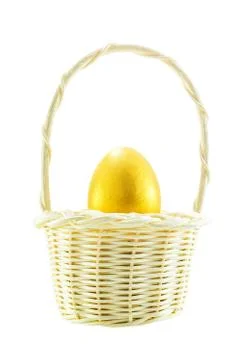Golden easter egg Stock Photos