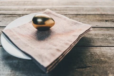 Golden easter egg Stock Photos
