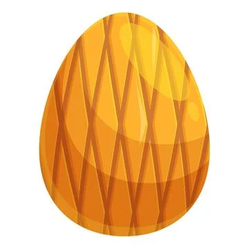 Golden easter egg showing geometric pattern with rhombus shapes Illustrazione stock