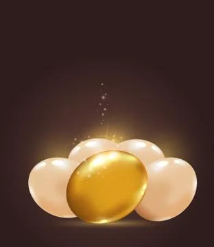 Golden Easter eggs Illustrazione stock