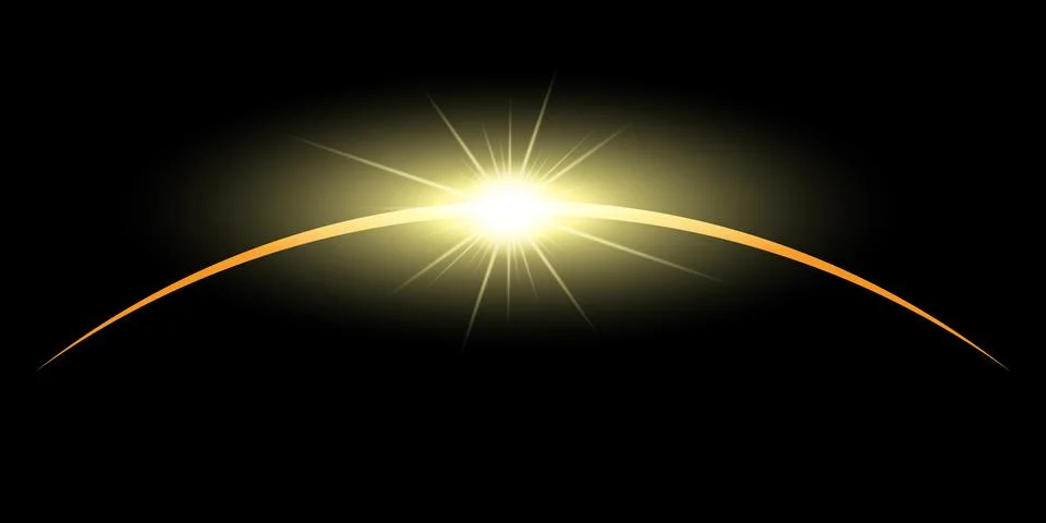 Golden Eclipse Halo Abstract Background Luxury inspired eclipse vector feat.. Ilustração Stock