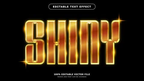 Golden editable vector text style effect 3d realistic text effect Stock Illustration