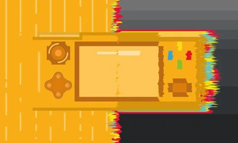 Golden edition joystick with screen getting fuzzy Stock Illustration