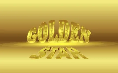 Golden effect start text Illustrazione stock