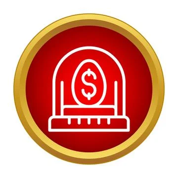 Golden egg with dollar sign representing investment savings icon Stock Illustration