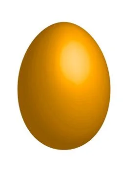 Golden egg, isolated. Easter element decoration for greeting card. Digital dr Illustrazione stock