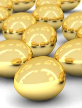 Golden eggs array 스톡 사진