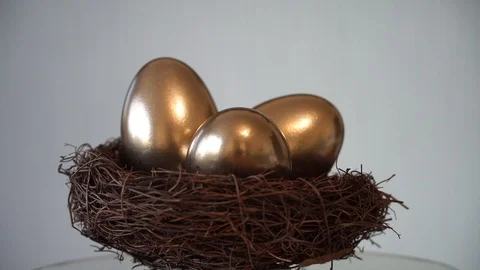 Golden Eggs Stock Footage 87106091