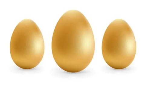 Golden eggs happy Easter.  + EPS8 Stock Illustration