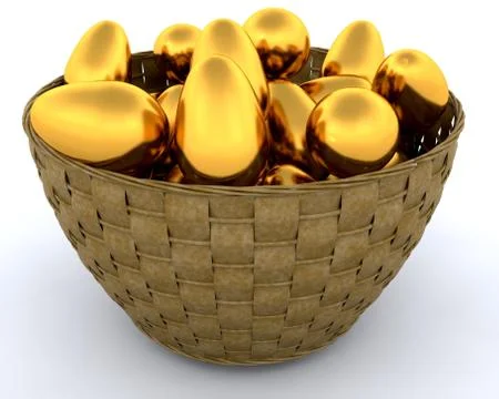 Golden eggs Stock Illustration