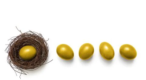 Golden Eggs Stock Photos