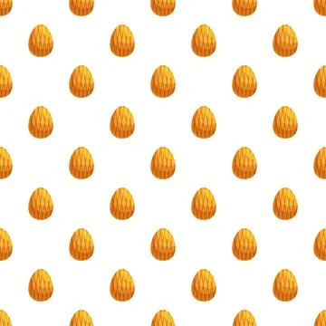 Golden eggs repeating seamless pattern for easter design Stock Illustration