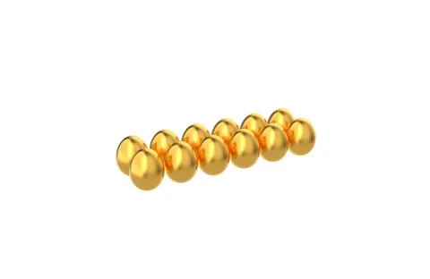 Golden eggs on white background 02 Stock Illustration