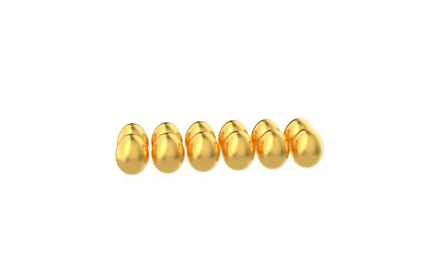 Golden eggs on white background 03 Stock Illustration