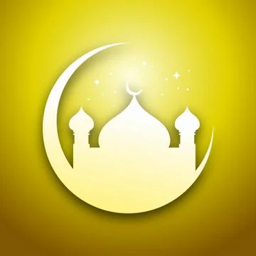 Golden Eid Mubarak Vector Graphic Design Stock Illustration