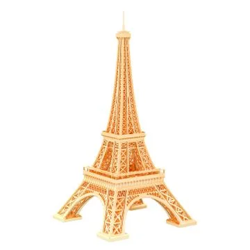 Golden Eiffel Tower, 3D rendering Illustrazione stock